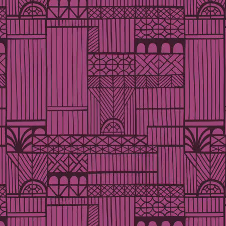 Preorder November 2026: Black Forest Tudor Fushia 229267X by Jayme Murray Organic Cotton Woven