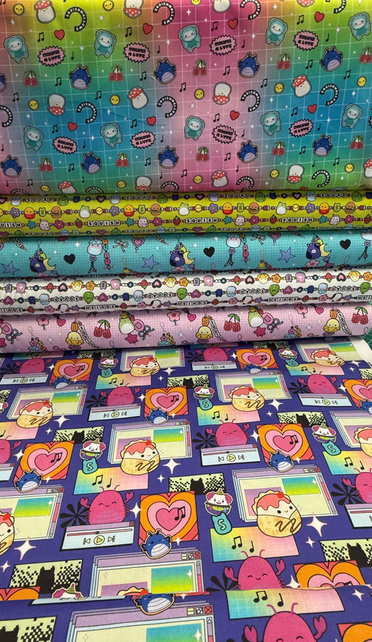 Squishmallows Joyful Full Yard Bundle of 6 Prints
