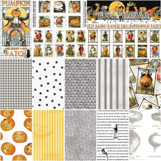 Pumpkin Patch by J. Wecker Frisch Yard Bundle White  (12 yards & 3 panels)  1YD-14570W-15 Bundle