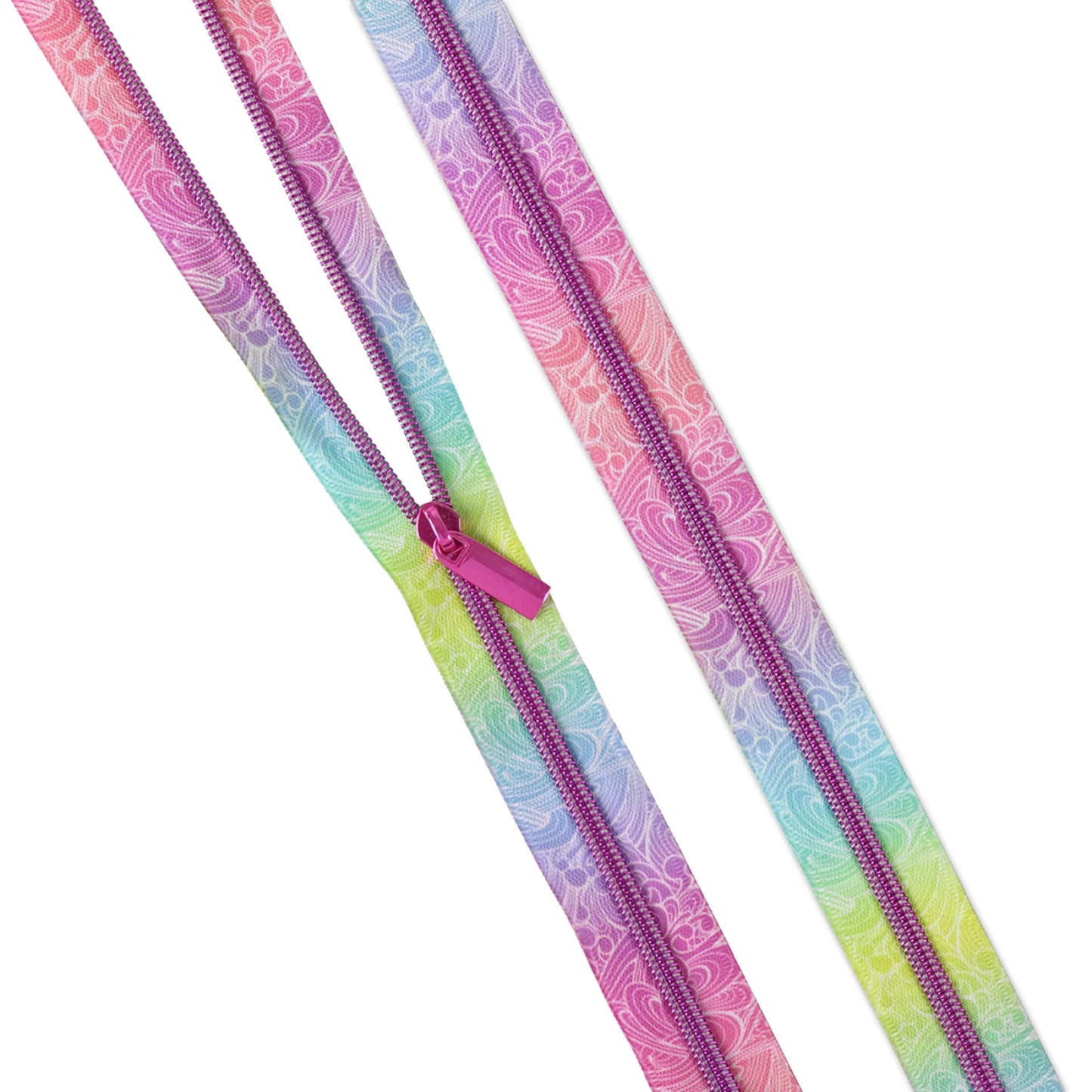 Preorder May 2026: Tula Pink Floral Reef Sallie Tomato: 3 yds of #5 Zippers Making Waves ZBY5C140