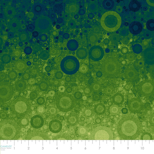 Sonny in the Sunflowers by Peggy Collins Collection Abstract Ombre Green 16240203.02 Cotton Woven Fabric