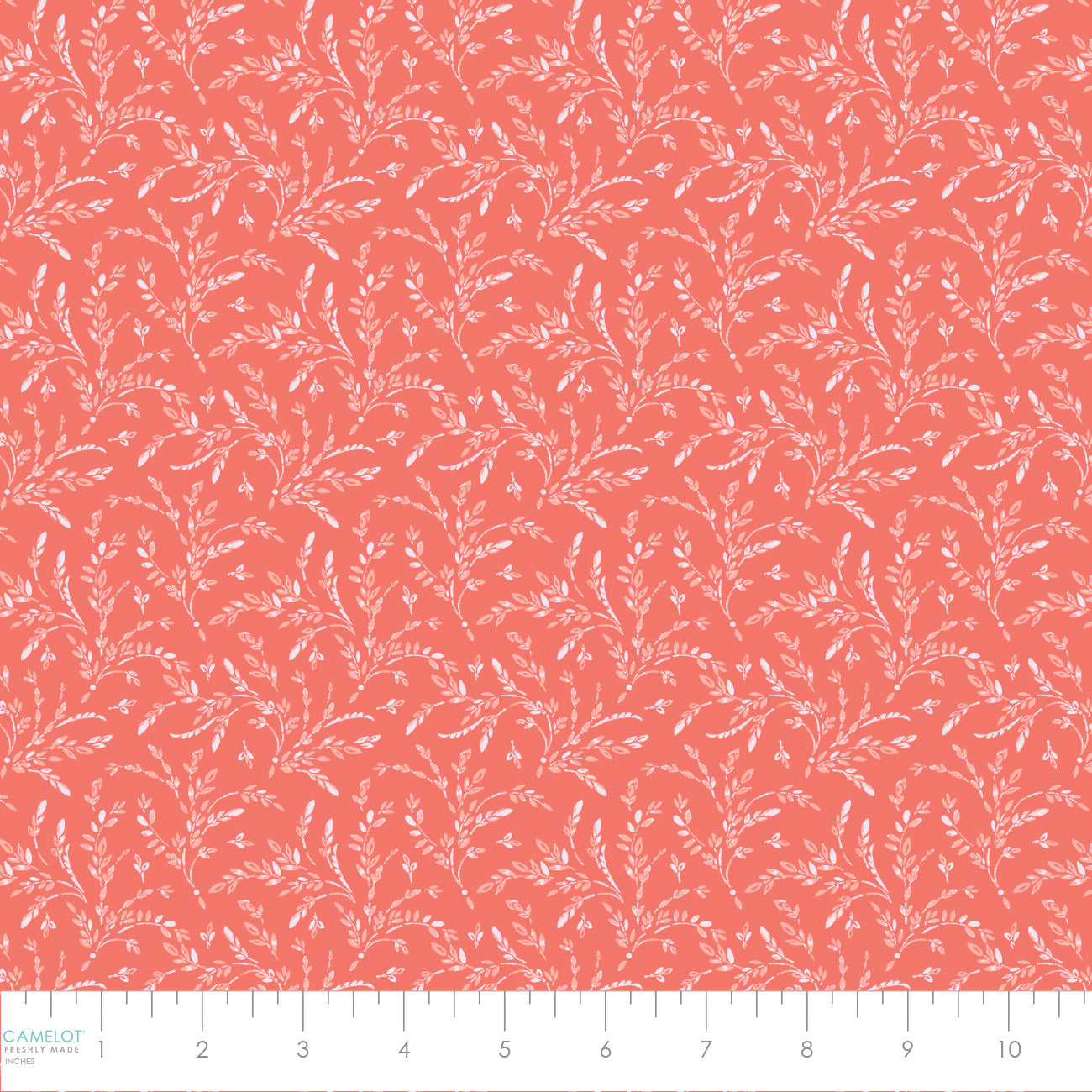 PREORDER ITEM - EXPECTED DECEMBER 2024: Daphne Airy Botanical Coral    21231305-03 Cotton Woven Fabric