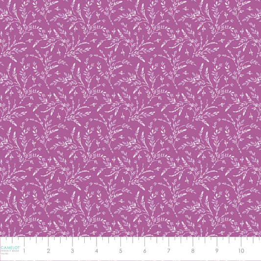 PREORDER ITEM - EXPECTED DECEMBER 2024: Daphne Airy Botanical Purple    21231305-02 Cotton Woven Fabric