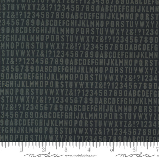 Sable & Swan by Cathe Holden Alphabet Ebony 7446.25 Cotton Woven Fabric