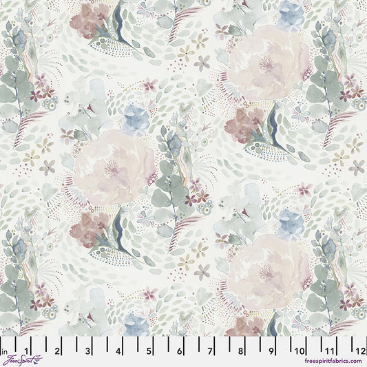 Brushstrokes by Shell Rummel Among Flowers Multi    PWSR087.MULTI Cotton Woven Fabric