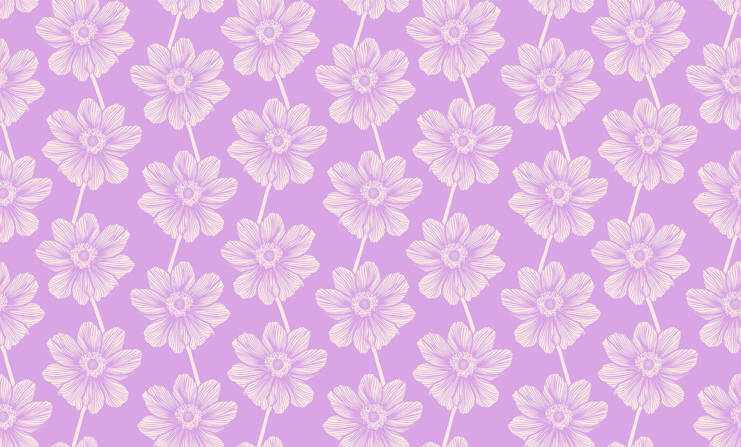 PREORDER ITEM - EXPECTED MARCH 2025: Indelible by Anna Maria Textiles Anemone Lilac    AMT1000-83V Cotton Woven Fabric