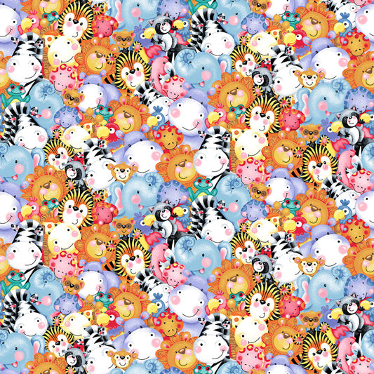 Born to Be Wild by Delphine Cubitt Animal Faces 1836-186 Cotton Woven Fabric