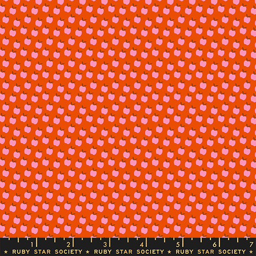 PREORDER ITEM - EXPECTED OCTOBER 2025: Catnap by Alexia Marcelle Abegg of Ruby Star Society Apples Warm Red    RS4134.14 Cotton Woven Fabric