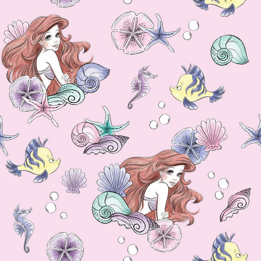 Licensed Prints Ariel And Friends Pearl 79638-A620715 Cotton Woven Fabric