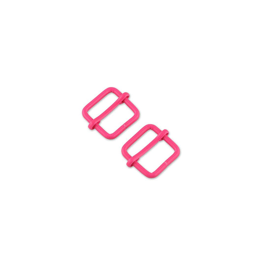 Preorder November 2026: Tula Pink Sallie Tomato: Two Neon Pink 3/4" Slider Buckles STS124NP
