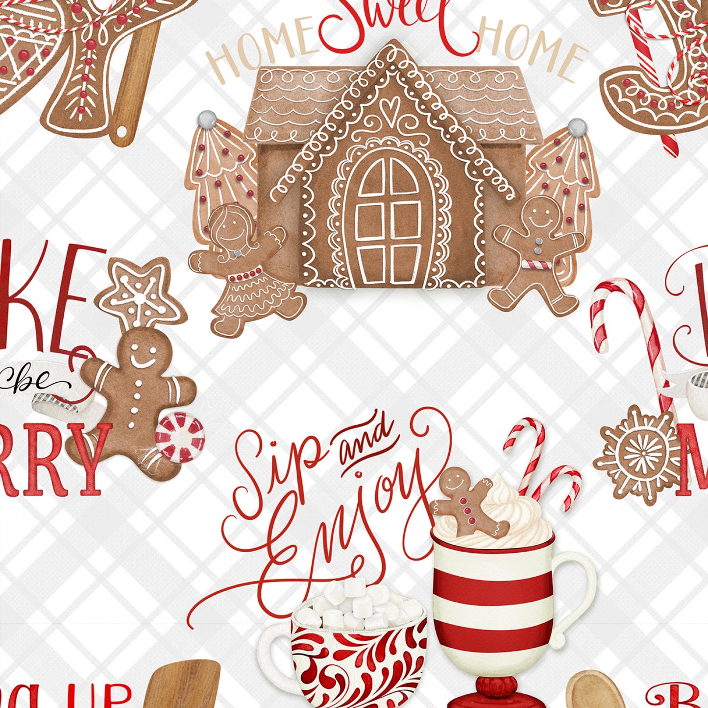 Baking Up Joy by Danielle Leone Baking Joy All Over White    27705-121 Cotton Woven Fabric