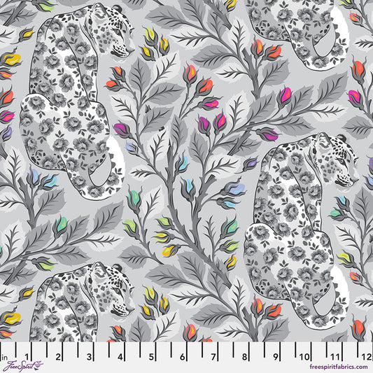 PREORDER ITEM - EXPECTED OCTOBER 2025: Tula Pink Graywork Beautymark Fog    PWTP257.FOG Cotton Woven Fabric
