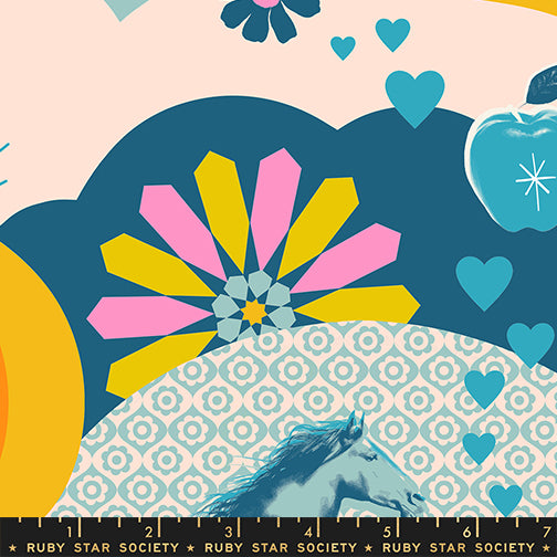 PREORDER ITEM - EXPECTED SEPTEMBER 2025: Best Day Ever by Melody Miller of Ruby Star Society Best Day Ever Teal    RS0103.14 Cotton Woven Fabric