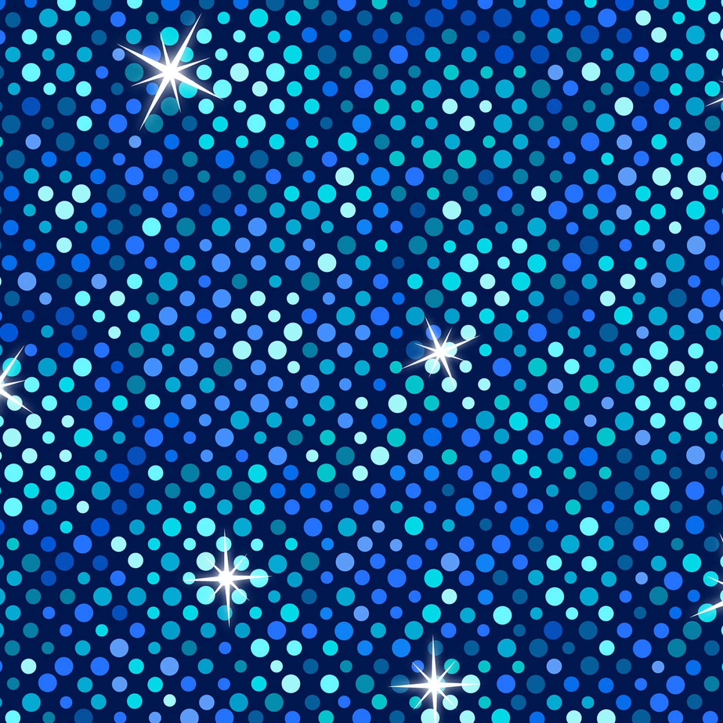 Disco Big Glitter Blue with Silver Metallics    A841.1 Cotton Woven Fabric