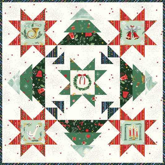 Preorder May 2027: Holiday Adventure Mini Quilt Kit Featuring Carol by Jill Howarth
