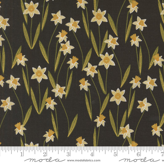 Bee Garden by Gingiber Black Metallic    48413.21M Cotton Woven Fabric