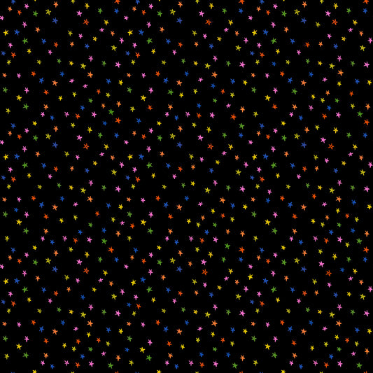 Starry by Alexia Marcelle Abegg of Ruby Star Society Mini  Black Vivid Rainbow    RS4110.63 Cotton Woven Fabric