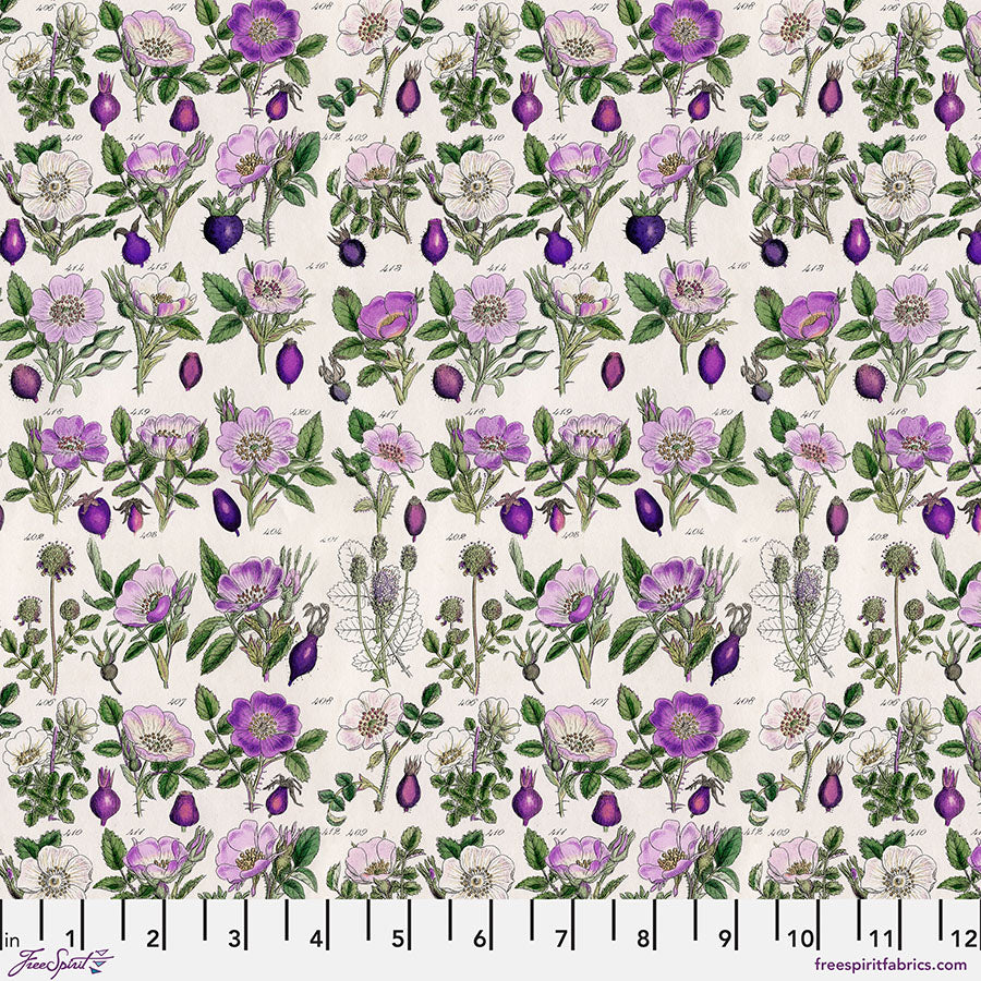 Tim Holtz Eclectic Element Palette Botanical Purple    PWTH306.PURPLE Cotton Woven Fabric
