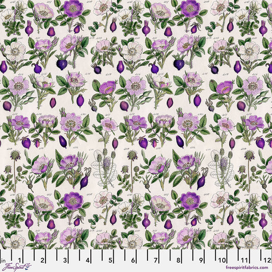 Tim Holtz Eclectic Element Palette Botanical Purple    PWTH306.PURPLE Cotton Woven Fabric