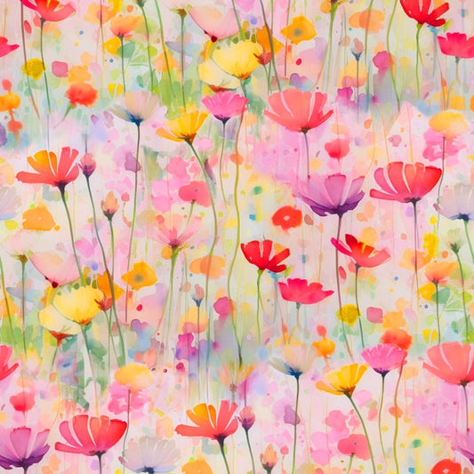 PREORDER ITEM - EXPECTED FEBRUARY 2026: Spring into Beauty by Shawna Stewart Budding Wildflowers    24235-MLT Cotton Woven Fabric