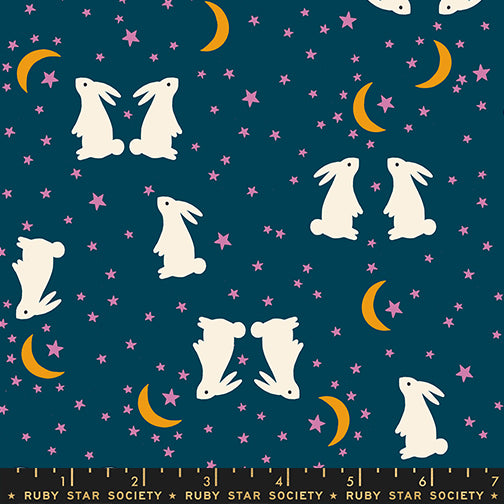 PREORDER ITEM EXPECTED IN MARCH 2026: Mystic Fable by Alexia Marcelle Abegg of Ruby Star Society Bunnies Galaxy    RS4147.14 Cotton Woven Fabric