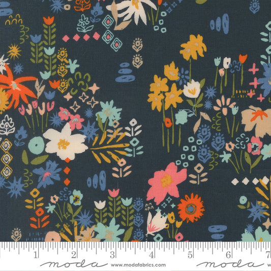 PREORDER ITEM EXPECTED IN JANUARY 2026: Boho Haven by Stephanie Sliwinski of Fancy That Design House Co Busy Boho Deep Sea    45644.18 Cotton Woven Fabric