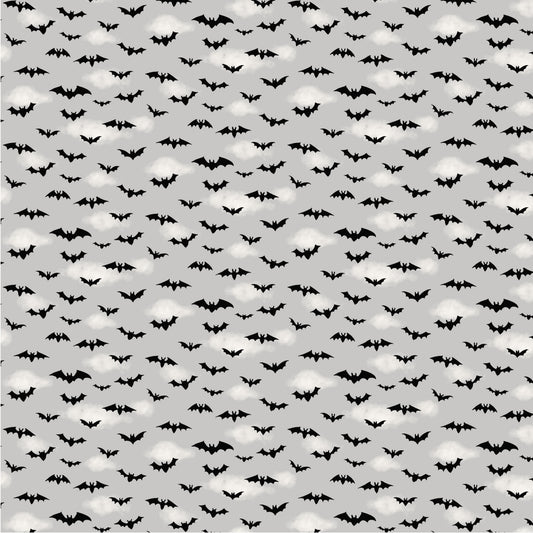 Preorder April 2027: Spooky Estate Little Bats Light Grey 55868-4 by Katherine Quinn