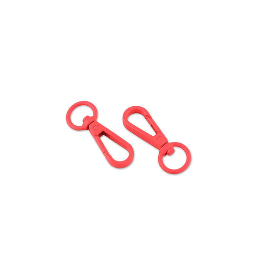 Preorder November 2026: Tula Pink Sallie Tomato: Two Neon Coral 1/2" Swivel Hooks STS160NC