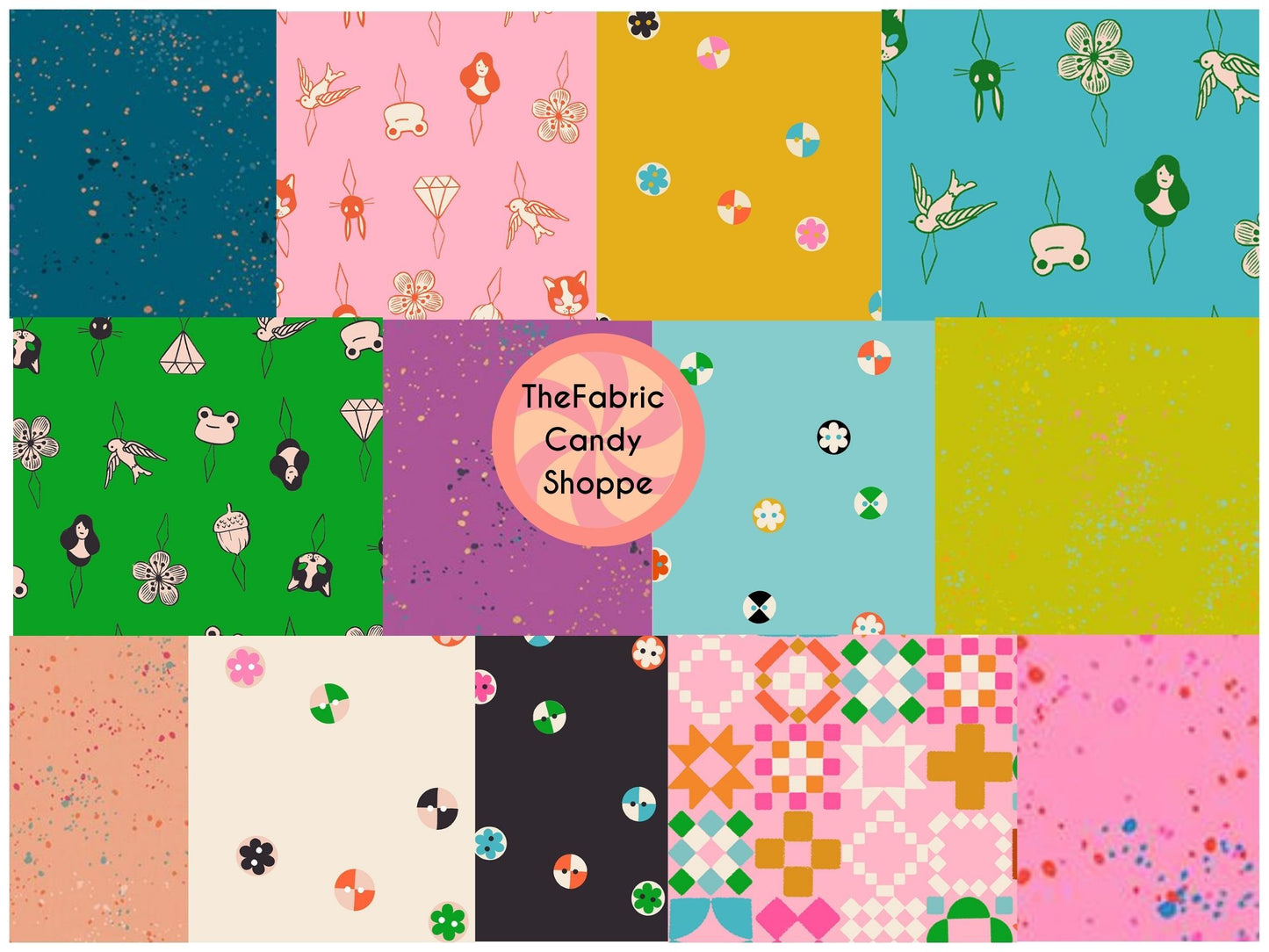 Preorder August 2026: Lucky Stars BOM Daylight FQ Bundle of 13 Fabrics Featuring RSS 1-800-Notion and Speckled