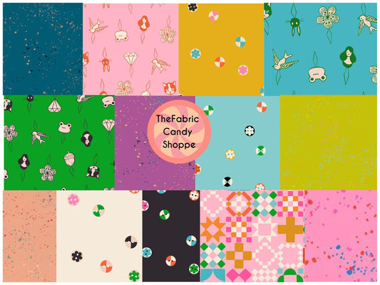 Preorder August 2026: Lucky Stars BOM Daylight FQ Bundle of 13 Fabrics Featuring RSS 1-800-Notion and Speckled