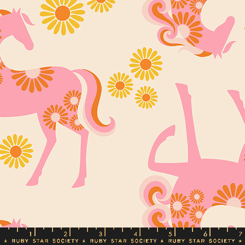 Carousel by Melody Miller of Ruby Star Society Carousel Horse Natural  Cotton/Linen   RS0101.11L Canvas