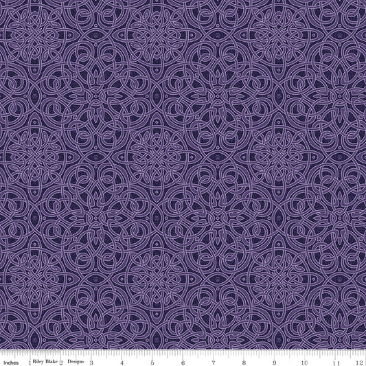 Celtic Cats by Brigid Ashwood Collection Celtic Knots Purple CD16583-PURPLE Cotton Woven Fabric