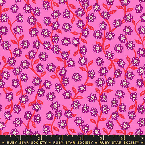 PREORDER ITEM - EXPECTED OCTOBER 2025: Hello Alice by Sarah Watts of Ruby Star Society Chatty Garden Lipstick    RS2128.13 Cotton Woven Fabric