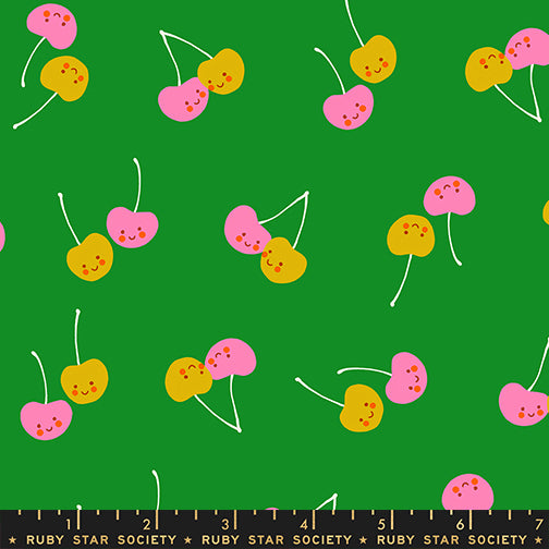 PREORDER ITEM EXPECTED IN FEBRUARY 2026: Trinketry by Melody Miller of Ruby Star Society Cherry Friends Deep Verdant    RS0112.15 Cotton Woven Fabric