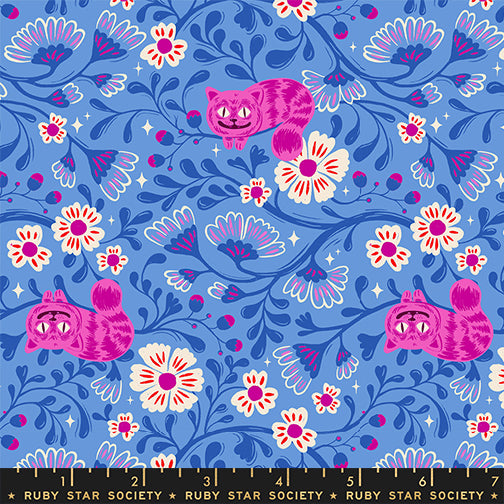 PREORDER ITEM - EXPECTED OCTOBER 2025: Hello Alice by Sarah Watts of Ruby Star Society Cheshire Lindley Blue    RS2123.13 Cotton Woven Fabric