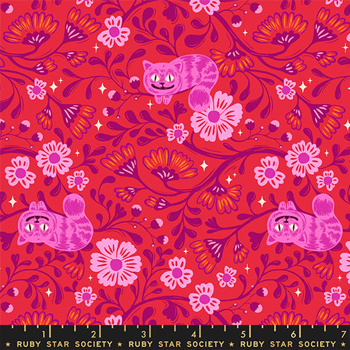 PREORDER ITEM - EXPECTED OCTOBER 2025: Hello Alice by Sarah Watts of Ruby Star Society Cheshire Ruby    RS2123.12 Cotton Woven Fabric