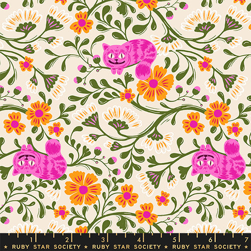 PREORDER ITEM - EXPECTED OCTOBER 2025: Hello Alice by Sarah Watts of Ruby Star Society Cheshire Shell    RS2123.11 Cotton Woven Fabric