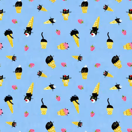Preorder March 2027: Scoops N'Boops Kitty Cones Cyan ST-DLW3897CYAN