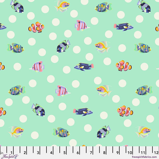 Preorder May 2026: Floral Reef School Crossing Seafoam PWTP268 by Tula Pink