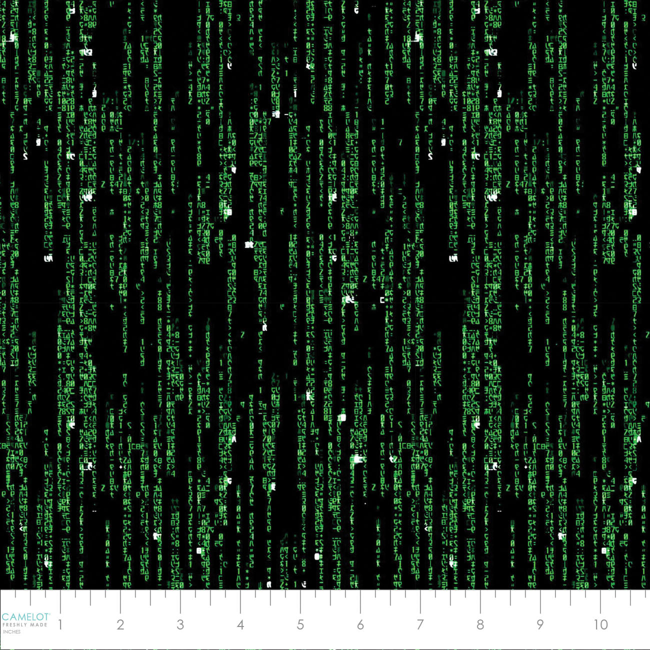 Licensed The Matrix Code Black    23080101-01 Cotton Woven Fabric