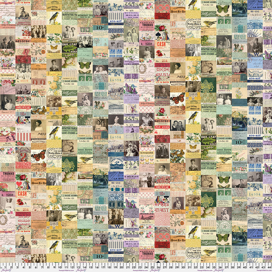 Tim Holtz Eclectic Element Palette Collage Multi    PWTH320.MULTI Cotton Woven Fabric