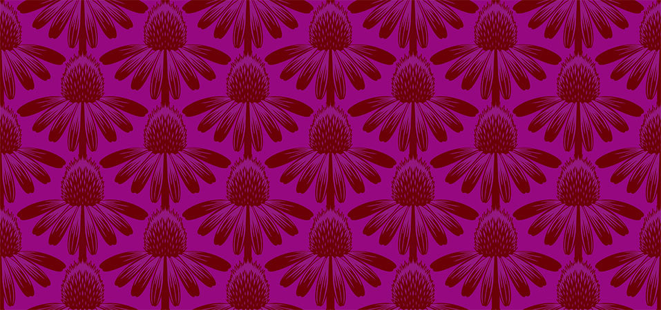 PREORDER ITEM - EXPECTED MARCH 2025: Indelible by Anna Maria Textiles Coneflower Magenta    AMT1001-26L Cotton Woven Fabric