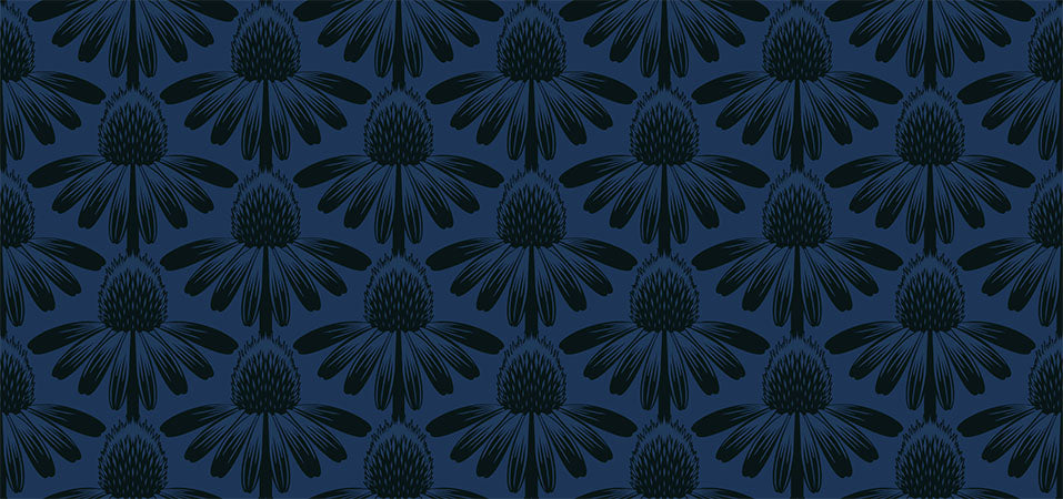 PREORDER ITEM - EXPECTED MARCH 2025: Indelible by Anna Maria Textiles Coneflower Night    AMT1001-86L Cotton Woven Fabric