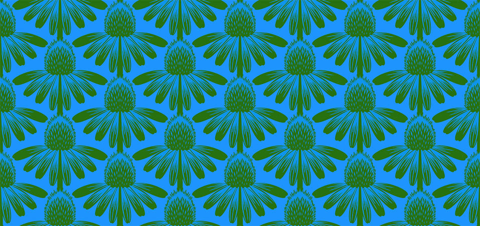 PREORDER ITEM - EXPECTED MARCH 2025: Indelible by Anna Maria Textiles Coneflower Pool    AMT1001-62C Cotton Woven Fabric