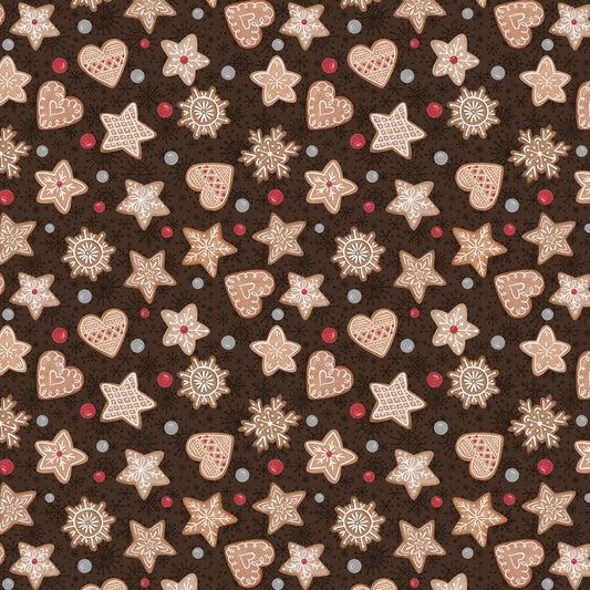 PREORDER ITEM: Baking Up Joy by Danielle Leone Cookie Toss Chocolate    27708-293 Cotton Woven Fabric