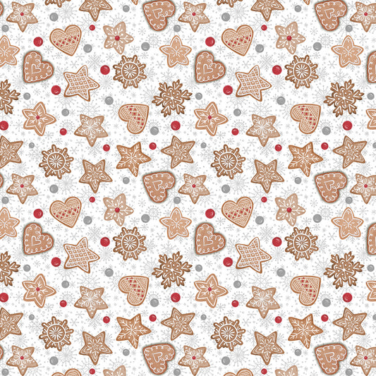 PREORDER ITEM: Baking Up Joy by Danielle Leone Cookie Toss White    27708-193 Cotton Woven Fabric
