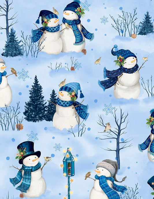 Preorder June 2026: Let It Snow-Man Scenic Snowmen Light Blue 27754-414 by Danielle Leone