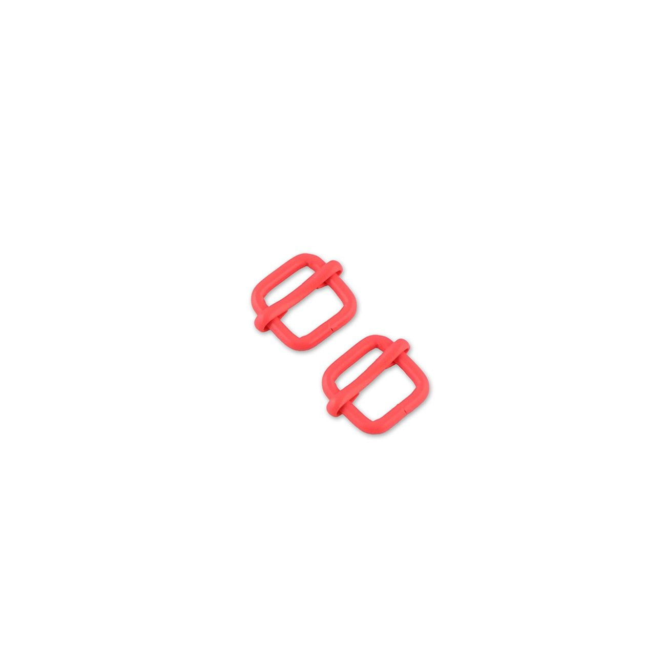 Preorder November 2026: Tula Pink Sallie Tomato: Two Neon Coral 1/2"Slider Buckles STS123NC