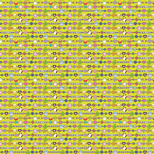 PREORDER ITEM-EXPECTED APRIL 2024: Squishmallows Joyful Bracelets Highlighter SQ1027-70 Cotton Woven