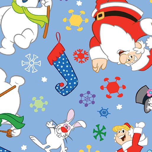 Preorder April 2027: Frosty the Snowman 60" Minkee Frosty Friends Light Blue 15451-50